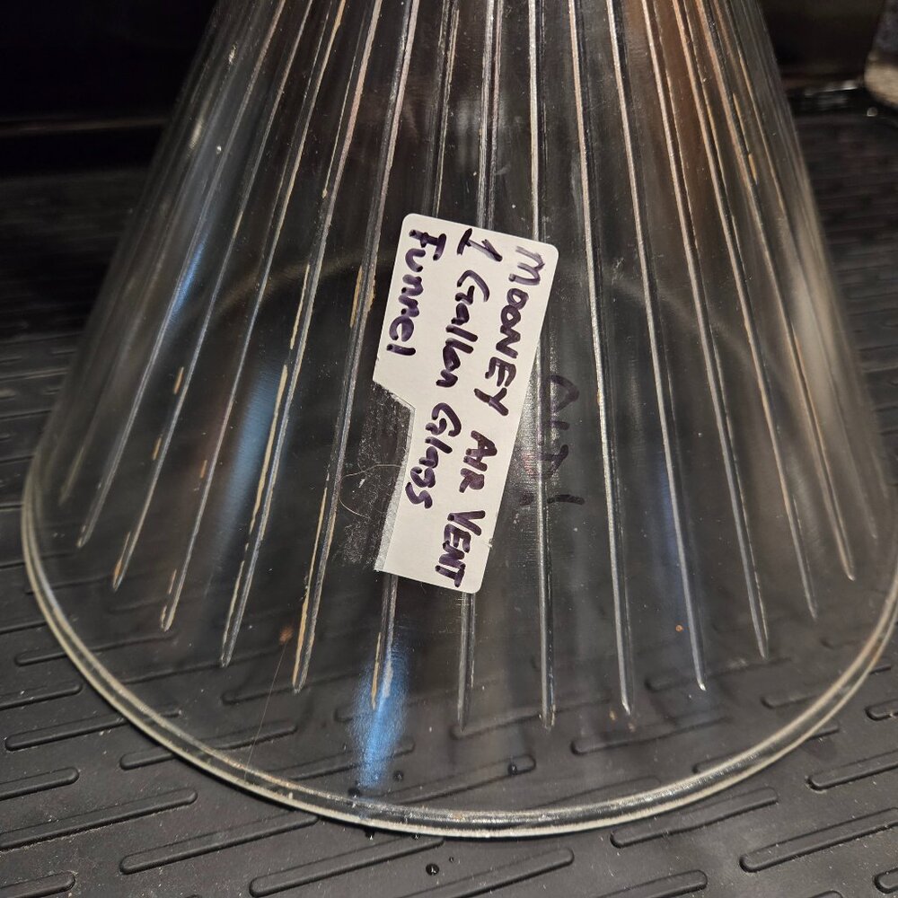 Vintage Glass Funnel Large Apothecary Cooking lab laboratory 1 gal chemistry 11"